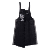 Peanuts Snoopy "I'm Awake!" Asymmetric Skirt (Black)