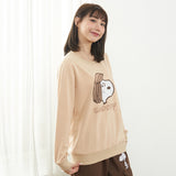 Peanuts Snoopy "Wig" Long Sleeve Shirt (Beige)