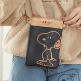 Peanuts Snoopy "Idling" Phone Crossbody Bag (Black)