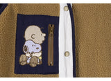 Peanuts Snoopy "Pals for Life" Reversible Fleece Vest (Brown)