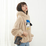 Peanuts Snoopy "Idling" Phone Crossbody Bag (Black)