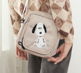 Peanuts Snoopy "Walk This Way" Crossbody Bag (Beige)