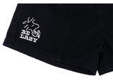 Peanuts Snoopy "Be Lazy" Black Denim Shorts