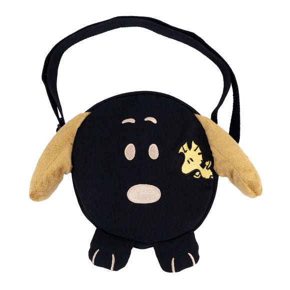 Peanuts Snoopy Fuzzy Ears Crossbody Bag (Black)