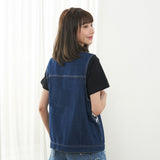 Peanuts Snoopy "Peanuts Records" Denim Vest (Blue)