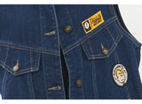 Peanuts Snoopy "Peanuts Records" Denim Vest (Blue)