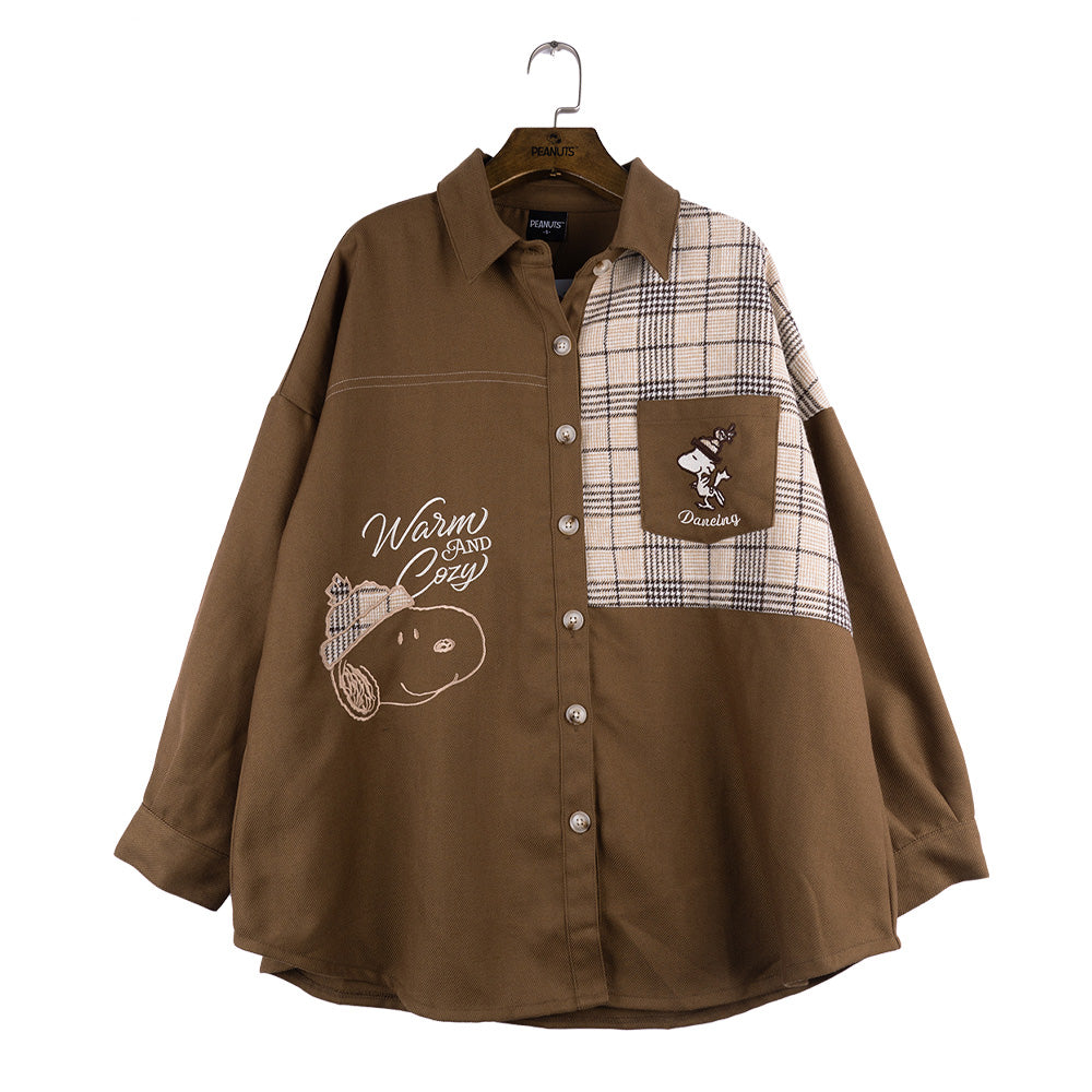 peanuts dress shirt Peanuts Astronaut Regular Shirt Blue 100% Organic Cotton