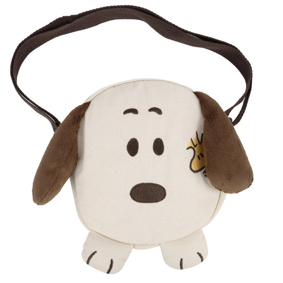 Peanuts Snoopy Fuzzy Ears Crossbody Bag (Brown)