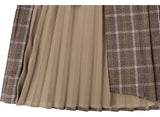 Peanuts Snoopy "Typewriter" Pleated Skirt (Brown)