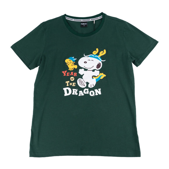 Peanuts Snoopy Green Year of the Dragon Men's T-Shirt