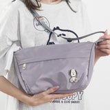 Peanuts Snoopy "Await" Crossbody Bag (Gray)