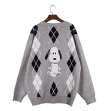 Peanuts Snoopy "Surprise!" Cardigan (Gray)