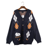 Peanuts Snoopy "Surprise!" Cardigan (Navy)