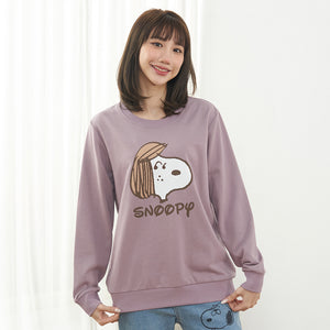 Peanuts Snoopy "Wig" Long Sleeve Shirt (Purple)