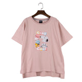 Free Mouse Pad! Peanuts Snoopy "Stay Cool" T-Shirt (Pink)