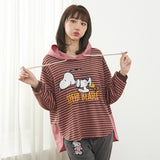 Peanuts Snoopy "Need For Speed" Pink Hooded Shirt