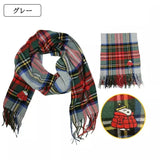 Peanuts Snoopy “Puffer Jacket” Tartan Scarf