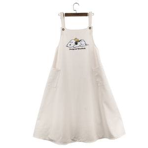 Peanuts Snoopy "Best Pals" Overall Dress (White)