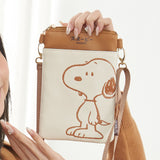 Peanuts Snoopy "Idling" Phone Crossbody Bag (White)