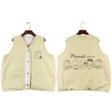 Peanuts Snoopy "Pals for Life" Reversible Fleece Vest (White)