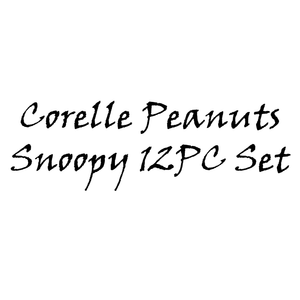Corelle Peanuts Snoopy Retro BW 12 PC Set B