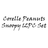 Corelle Peanuts Snoopy Retro BW 12 PC Set