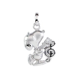 Peanuts Snoopy "Musical Note" Sterling Silver Pendant