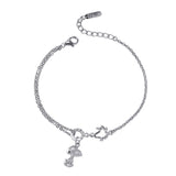 Peanuts Snoopy Woodstock "Best Pals" Sterling Silver Bracelet