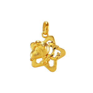 Peanuts Snoopy "The Star" Gold Pendant