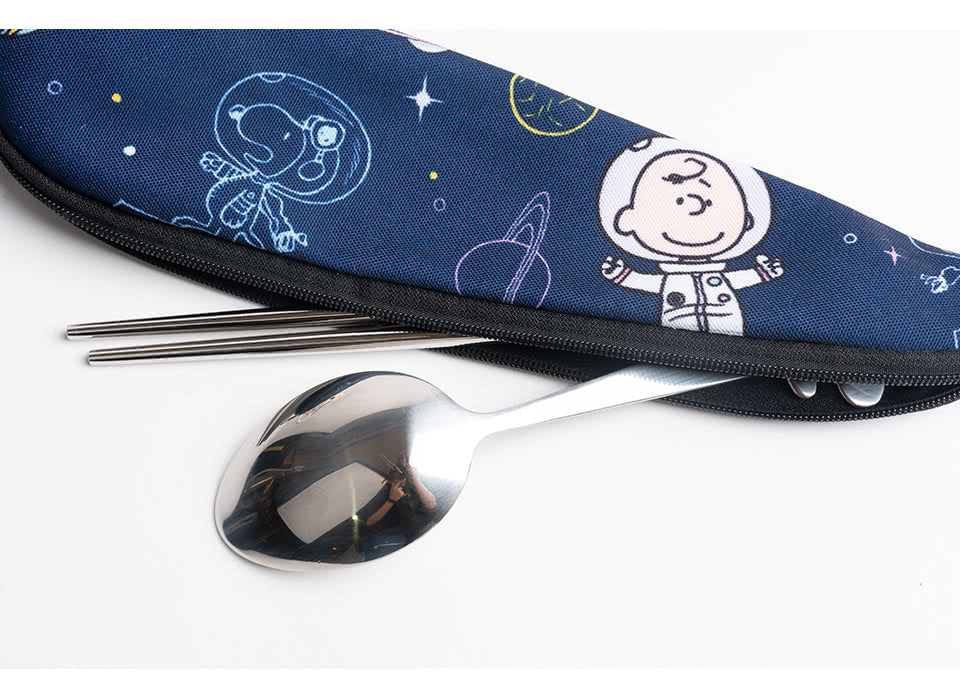 Snoopy Portable Bento Cutlery Set Spoon Chopsticks with Case for C