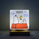 Peanuts Snoopy Wooden Base Lamp - Red Roof