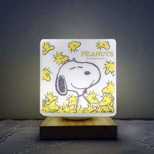 Peanuts Snoopy Wooden Base Lamp - Snoopy & Woodstock
