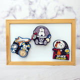 Peanuts Astronaut Snoopy Wooden Magnet Set