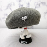 Peanuts Snoopy Beret Hat - Gray