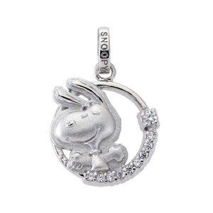 "Happy" Snoopy Sterling Silver Pendant