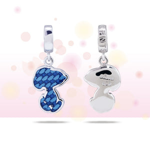 Peanuts Snoopy "Blue Camo" Sterling Silver Charm