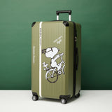 Peanuts Snoopy "Out Riding" Limited Edition 28 Inch Luggage - Green