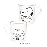 Corelle Peanuts Snoopy Retro BW Mug Set