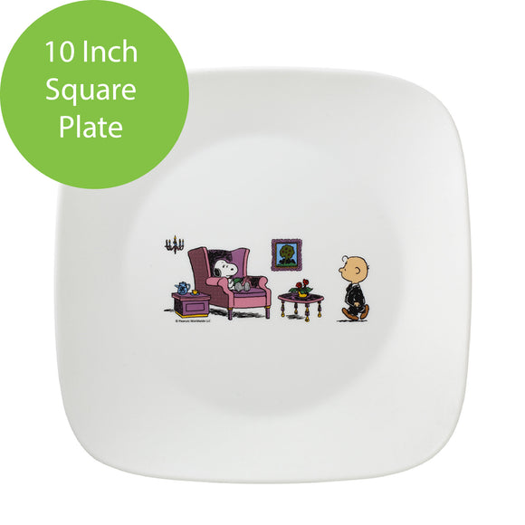 Corelle Peanuts Snoopy 10 Inch Square Plate