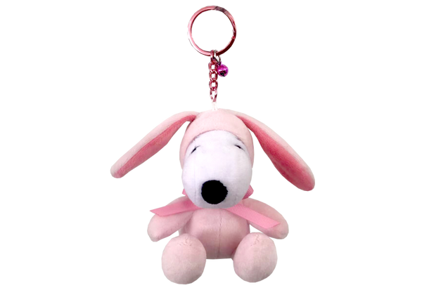 Peanuts Snoopy Keychain Key Ring PVC Easter Snoopy rocking on bunny