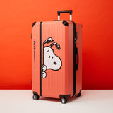 Peanuts Snoopy "Peeking" Limited Edition 28 Inch Luggage - Peach Red