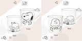 Corelle Peanuts Retro BW Snoopy Mug Set